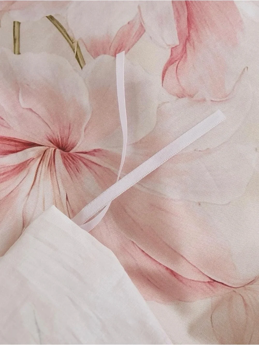 NWOT 100% Cotton Blush Lily Pink Floral 3 Piece Duvet Cover Set, King